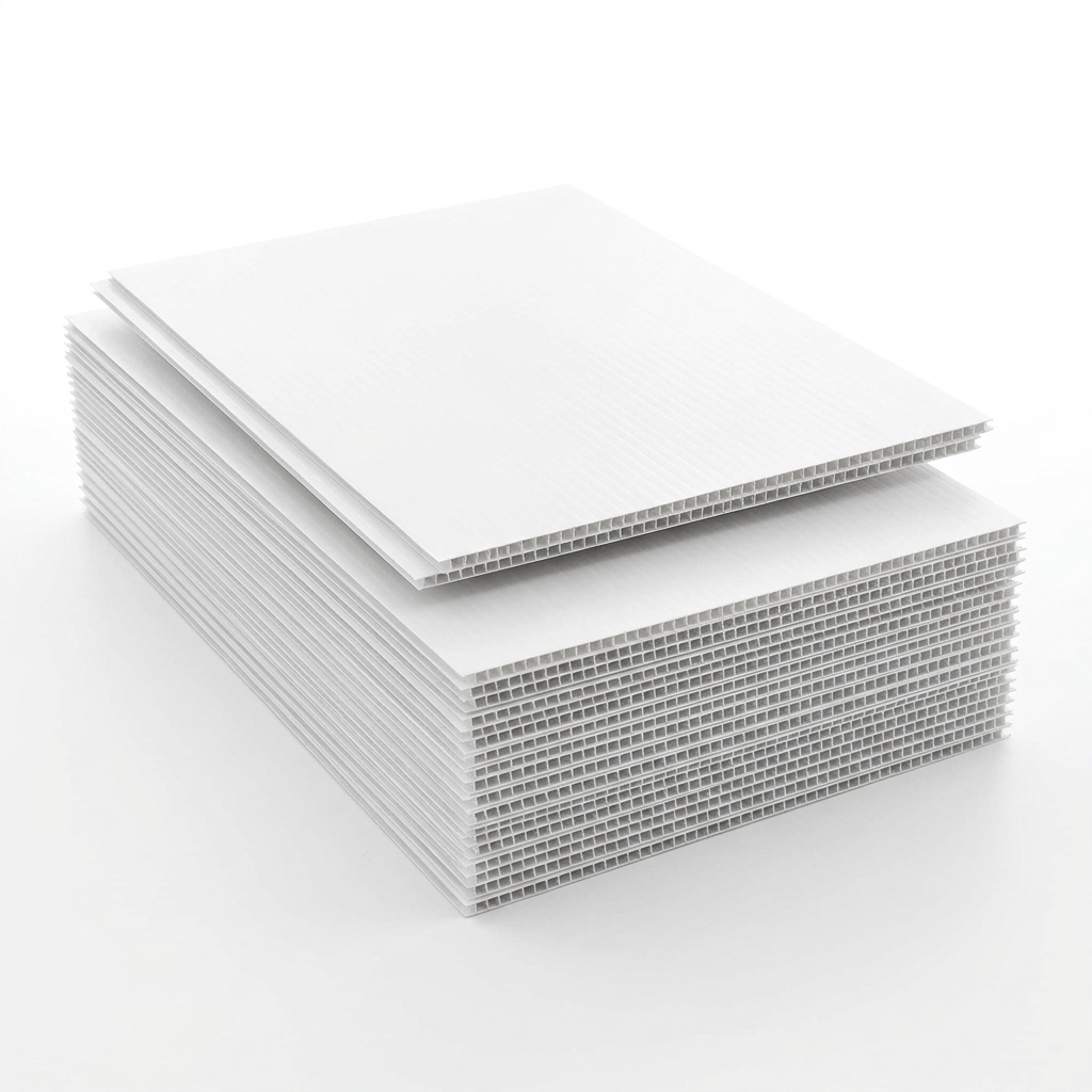 White corrugated plastic sheet 10mm