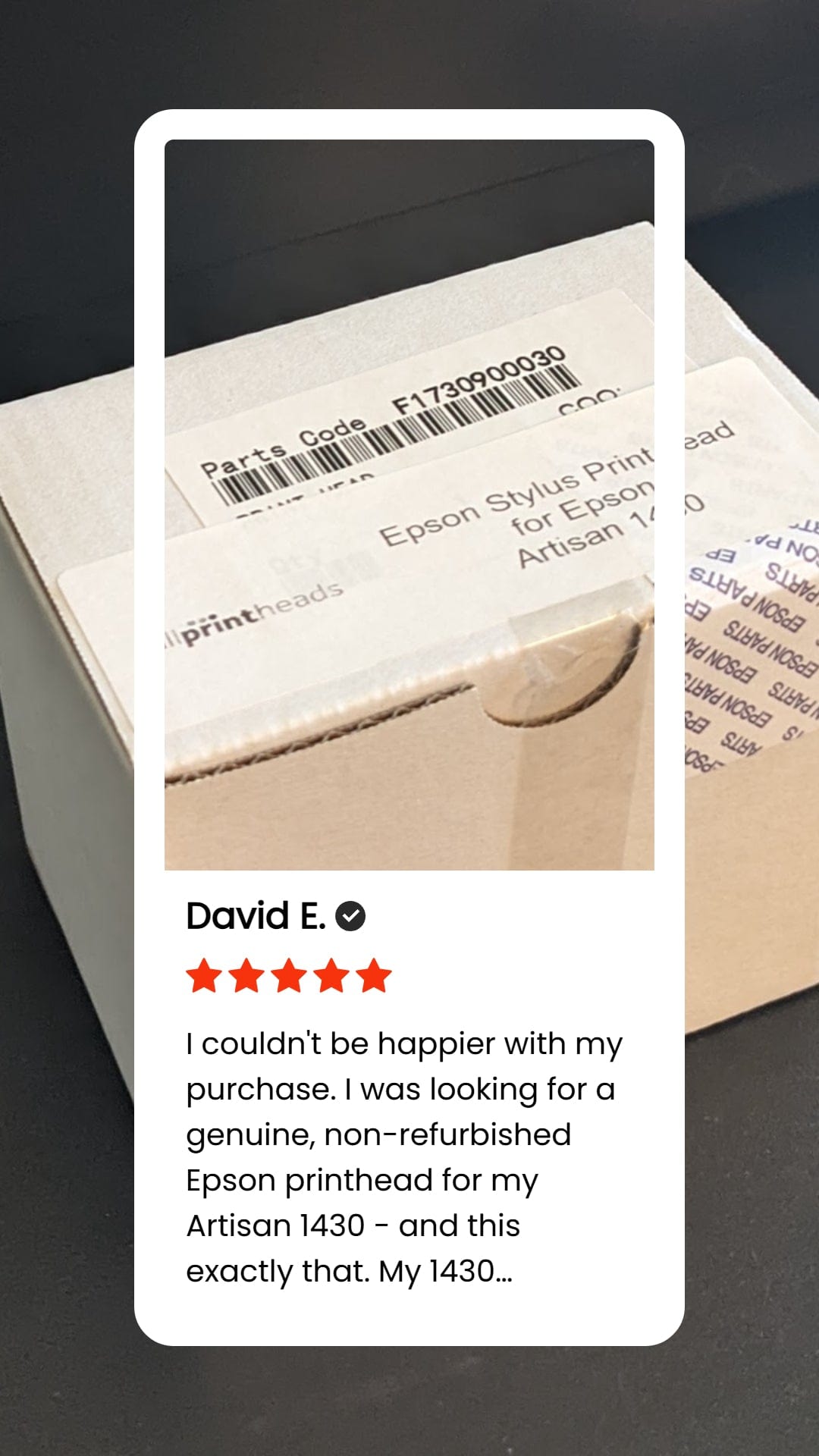 Customer photo review