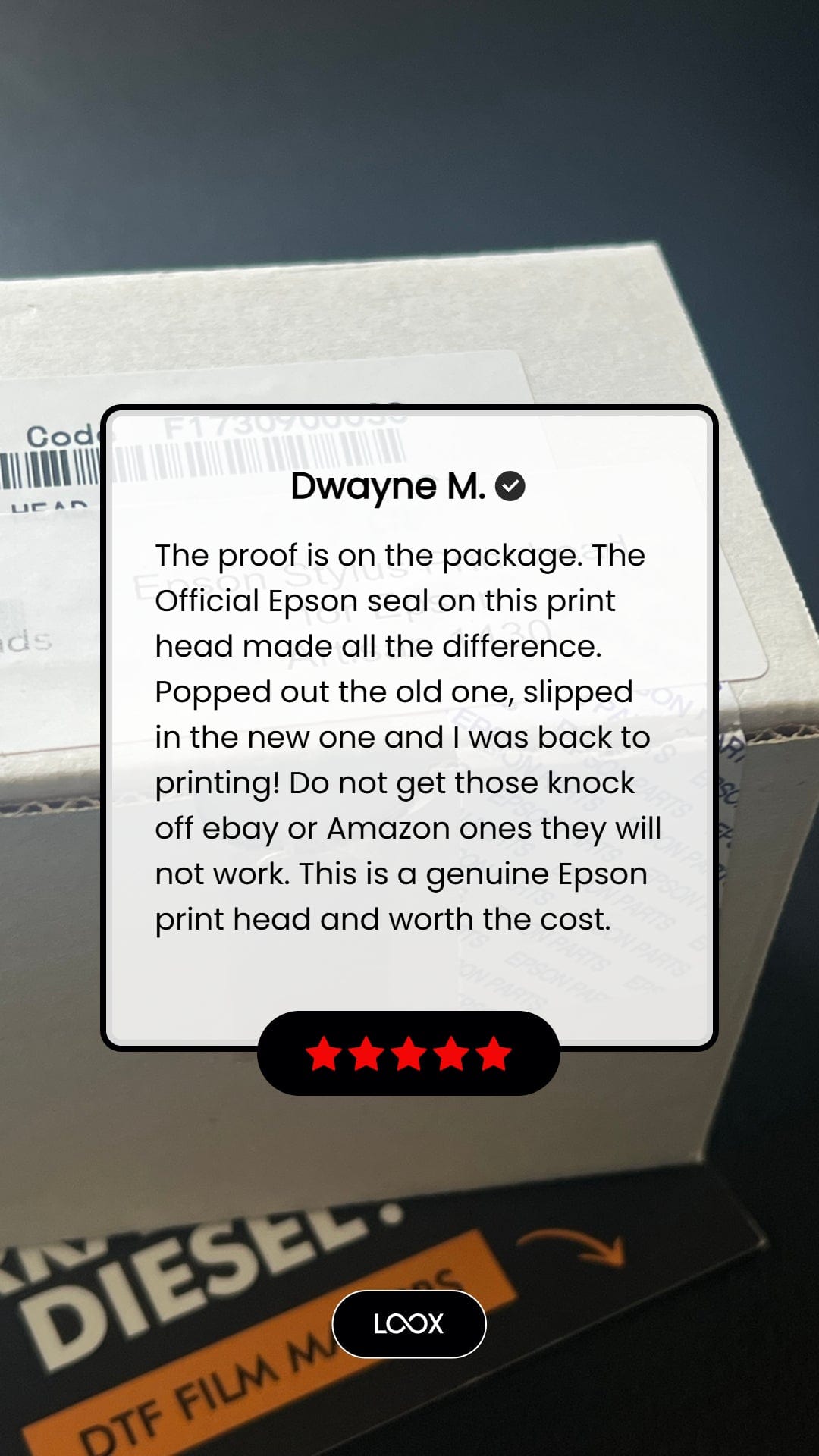 Customer photo review