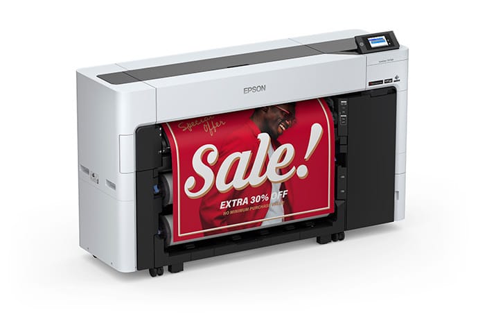 Epson SureColor T5770DR - Right View with Output