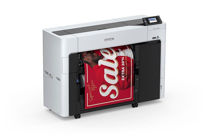 Epson SureColor T3770E - Right View with Output