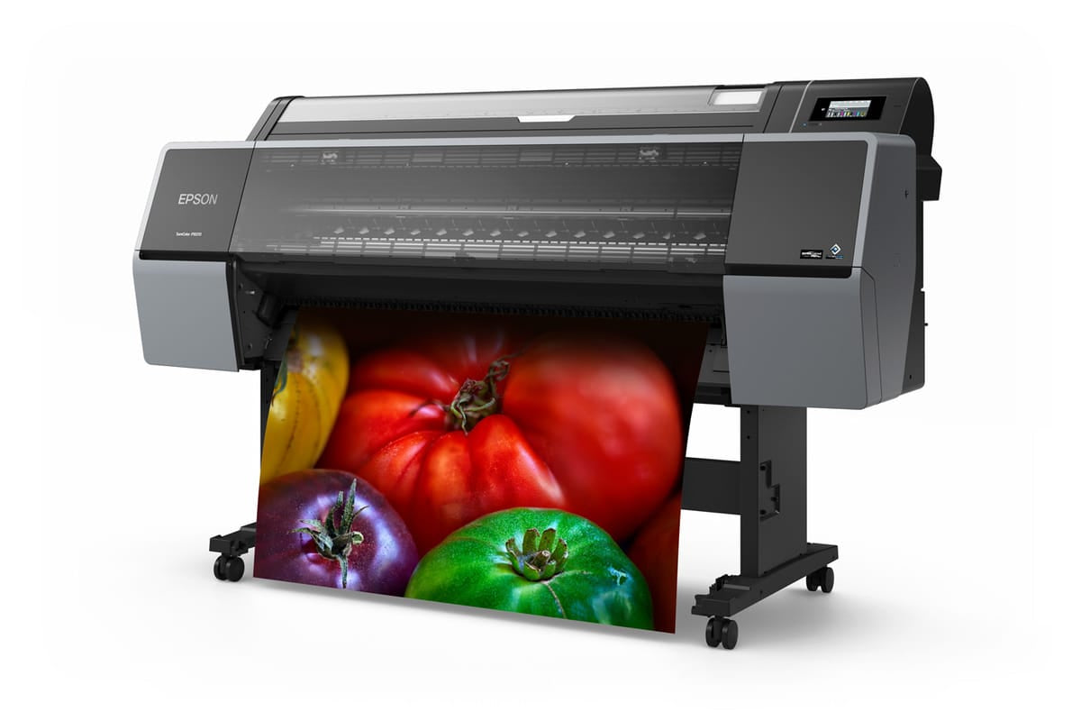 Epson SureColor P9370 - Left View with Output