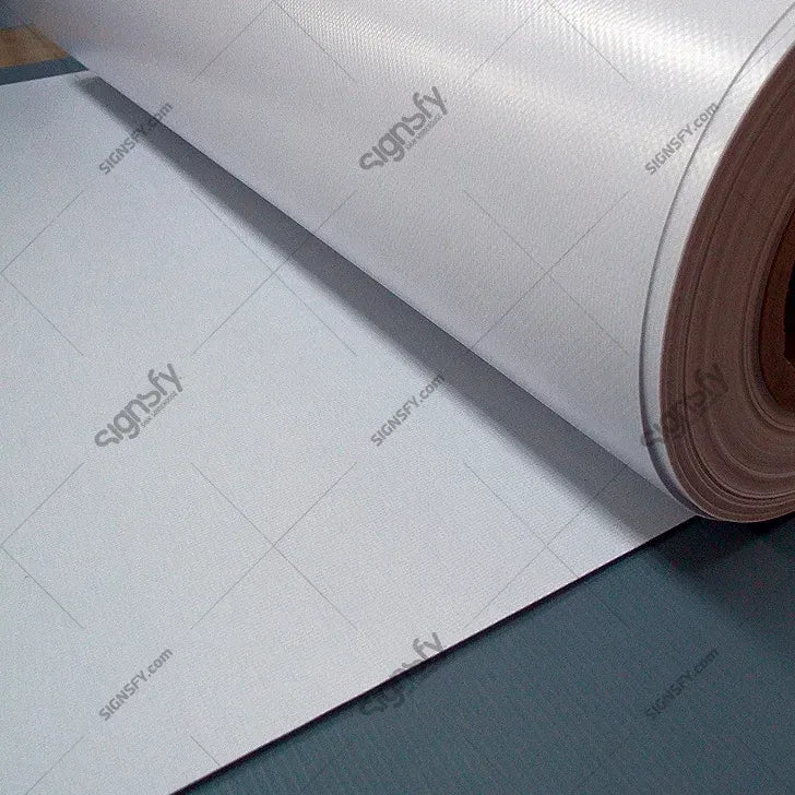 BFlex 15 oz Premium Coated Frontlit Banner Matte White/White - 126" x 150' Roll