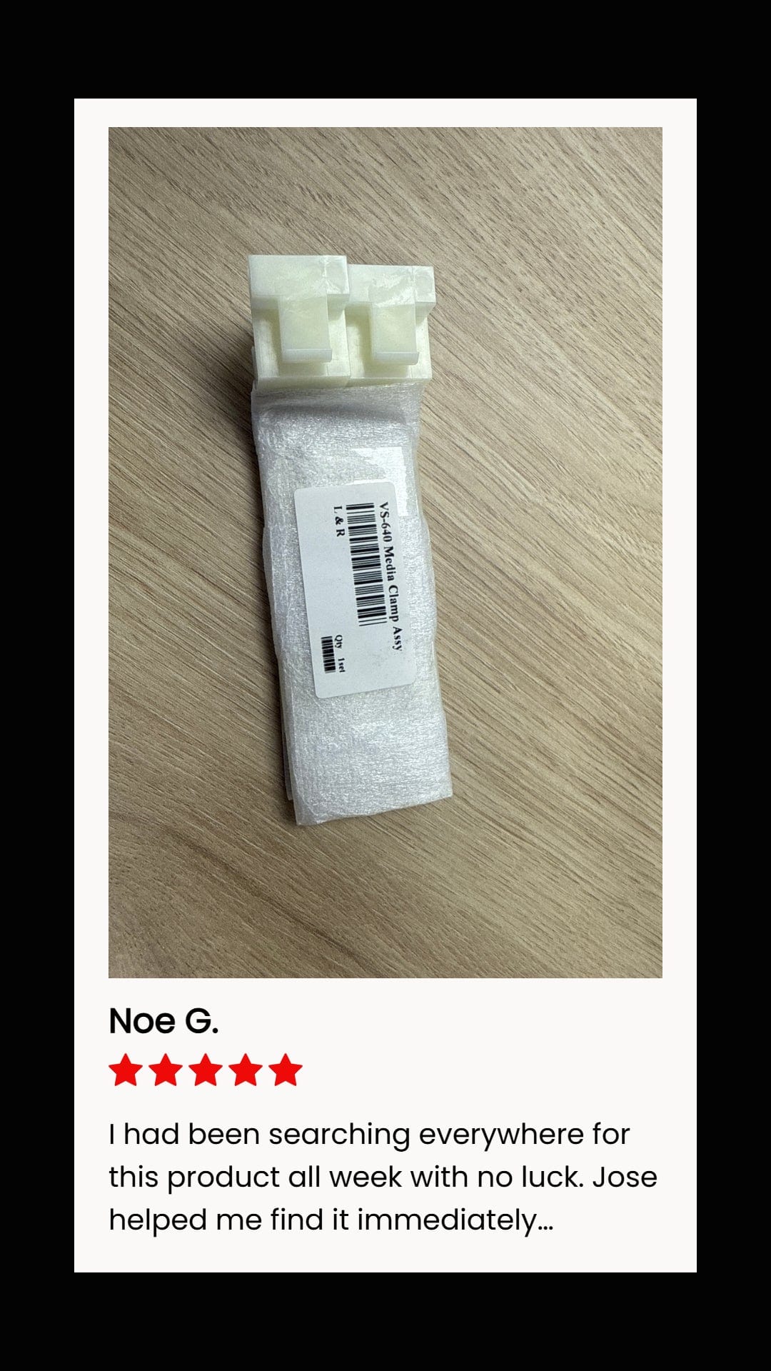Customer photo review