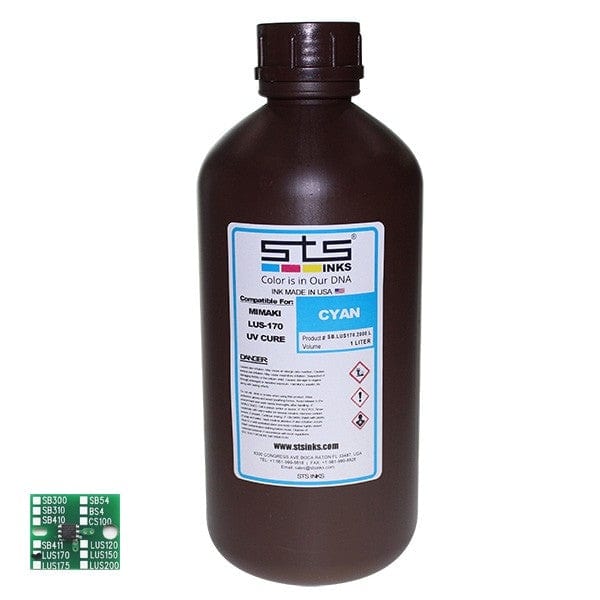 Compatible Ink for Mimaki LUS-170 UV Curable 1 Liter - www.allprintheads.com