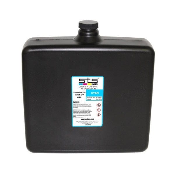 Compatible Inks for Vutek UV (GS-VR) Cure 5 Liter made by STS Inks - www.allprintheads.com
