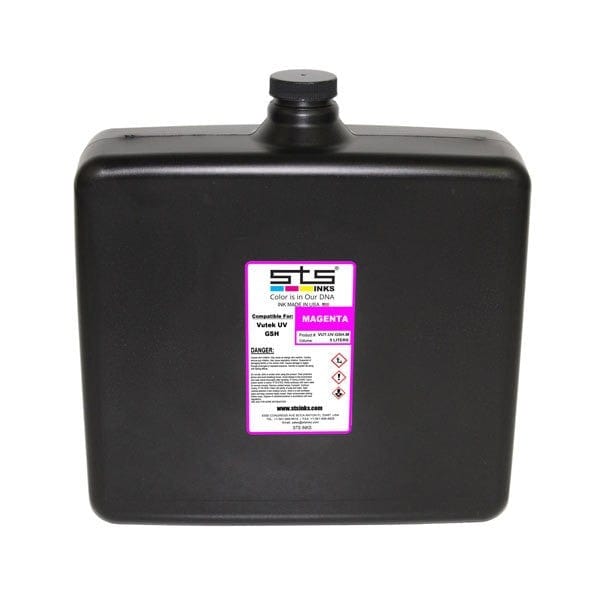 Compatible Inks for Vutek UV (GS-VR) Cure 5 Liter made by STS Inks - www.allprintheads.com