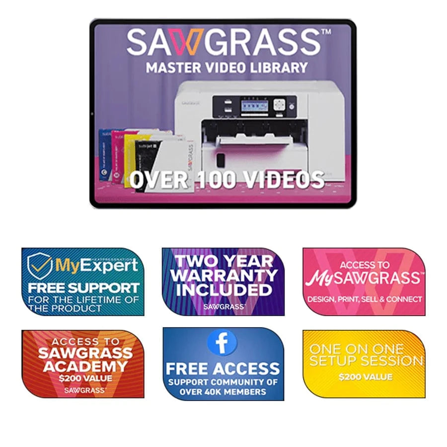 Sawgrass Virtuoso SG1000 VersiFlex Hybrid Decorating System - Extended Bundle with Bypass Tray - Allprintheads