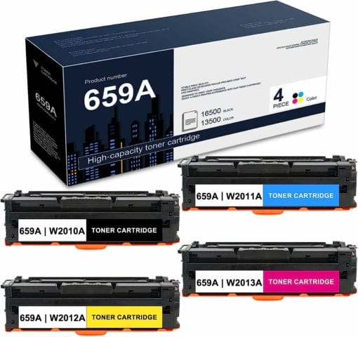 Compatible HP 659A Toner Cartridge 4-Piece Combo Pack - www.allprintheads.com