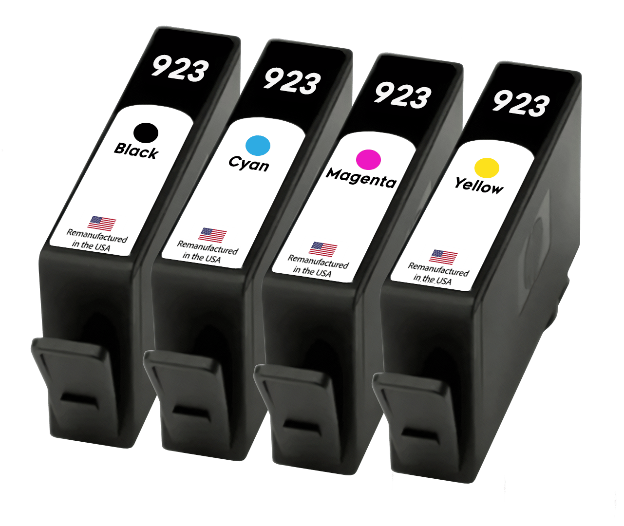 U.S. Remanufactured for HP 923 Black and 3 Color Ink Cartridge Combo Pack - Allprintheads