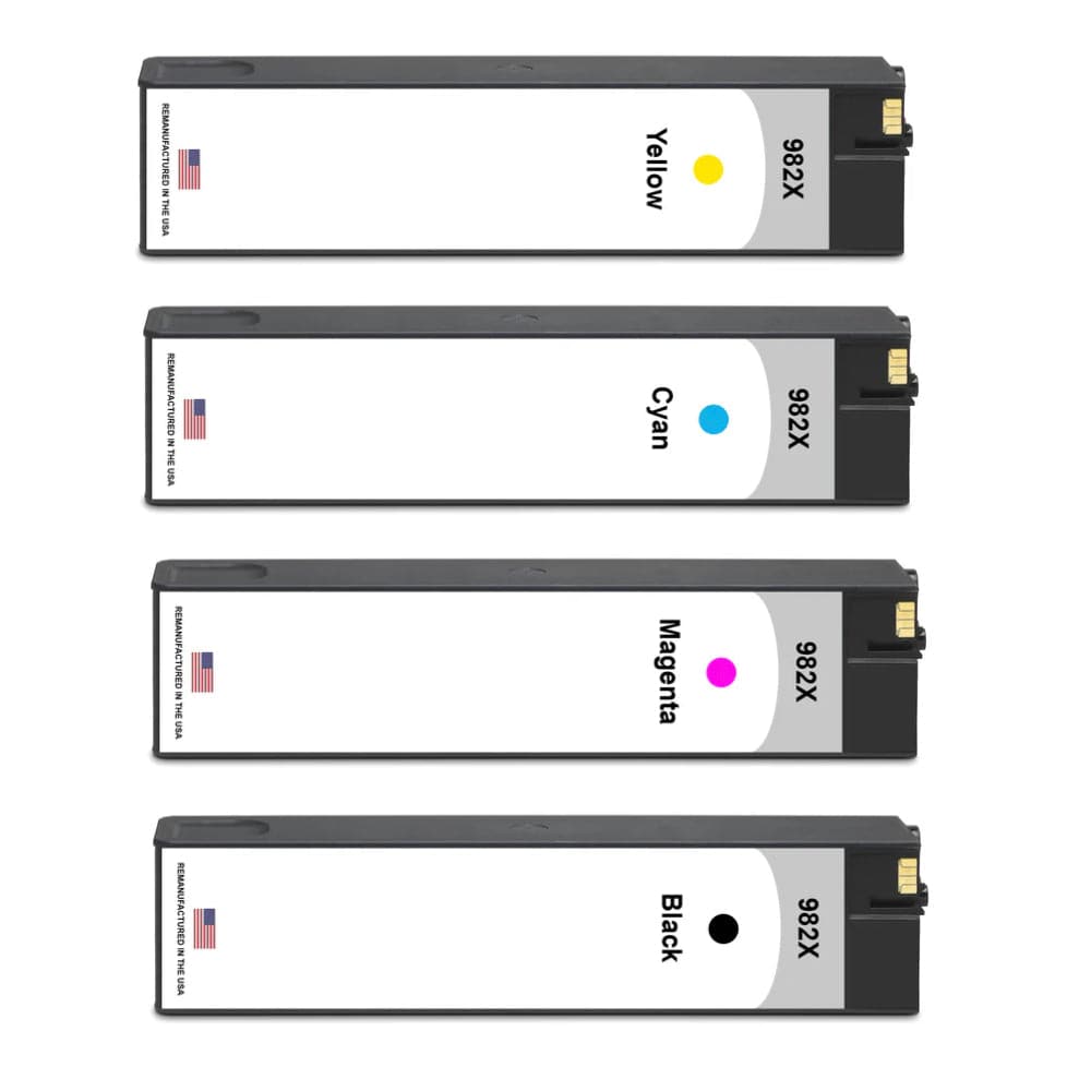 U.S. Remanufactured for HP 982X Black and 3 Color Ink Cartridge Combo Pack - Allprintheads