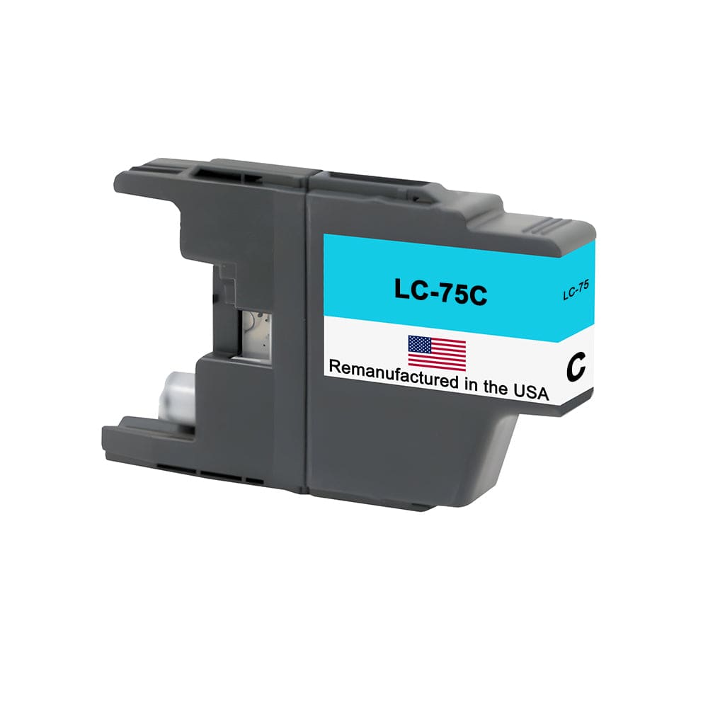 U.S. Remanufactured for Brother LC75 Cyan Ink Cartridge - Allprintheads