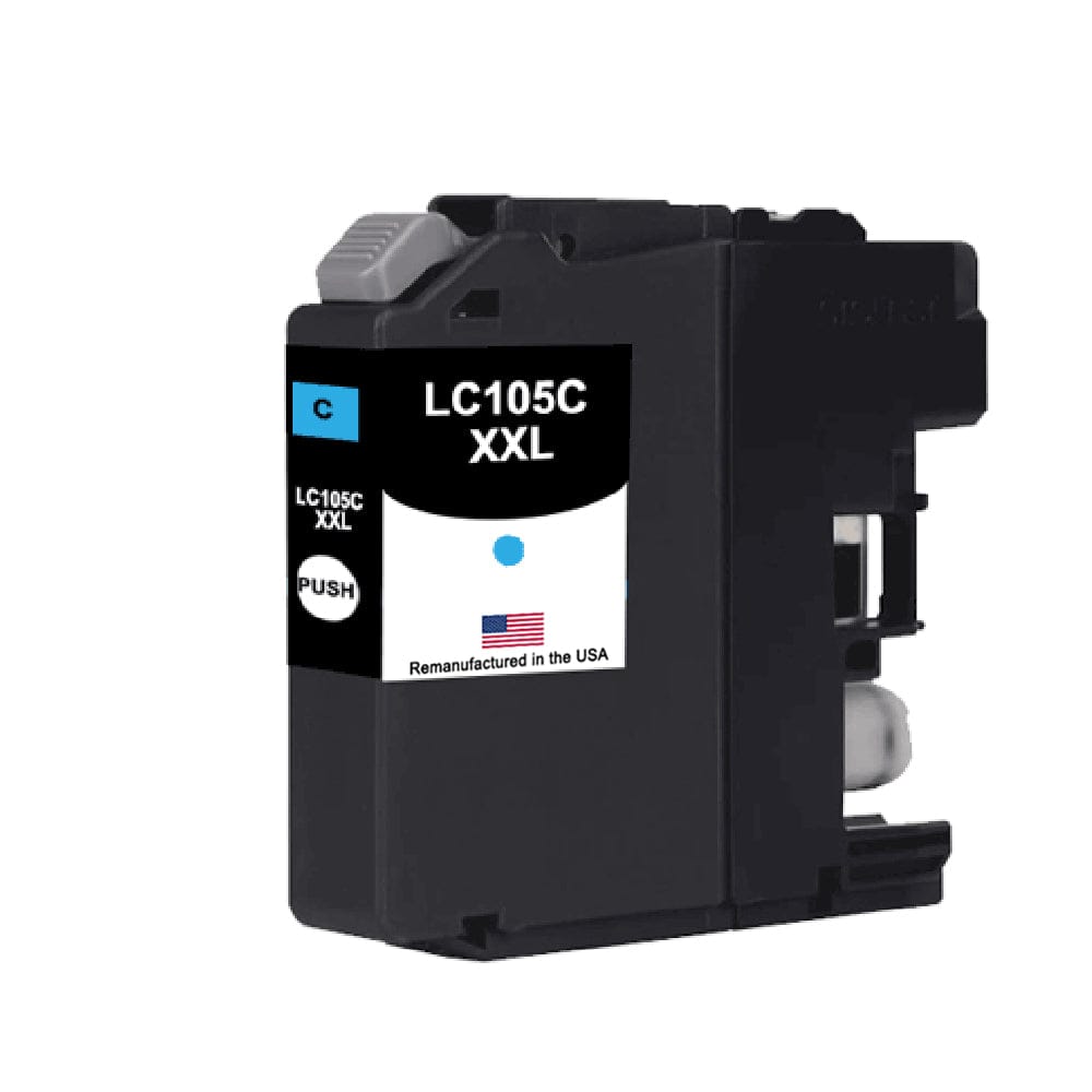 U.S. Remanufactured for Brother LC105XXLC Super High Yield Cyan Ink Cartridge - Allprintheads