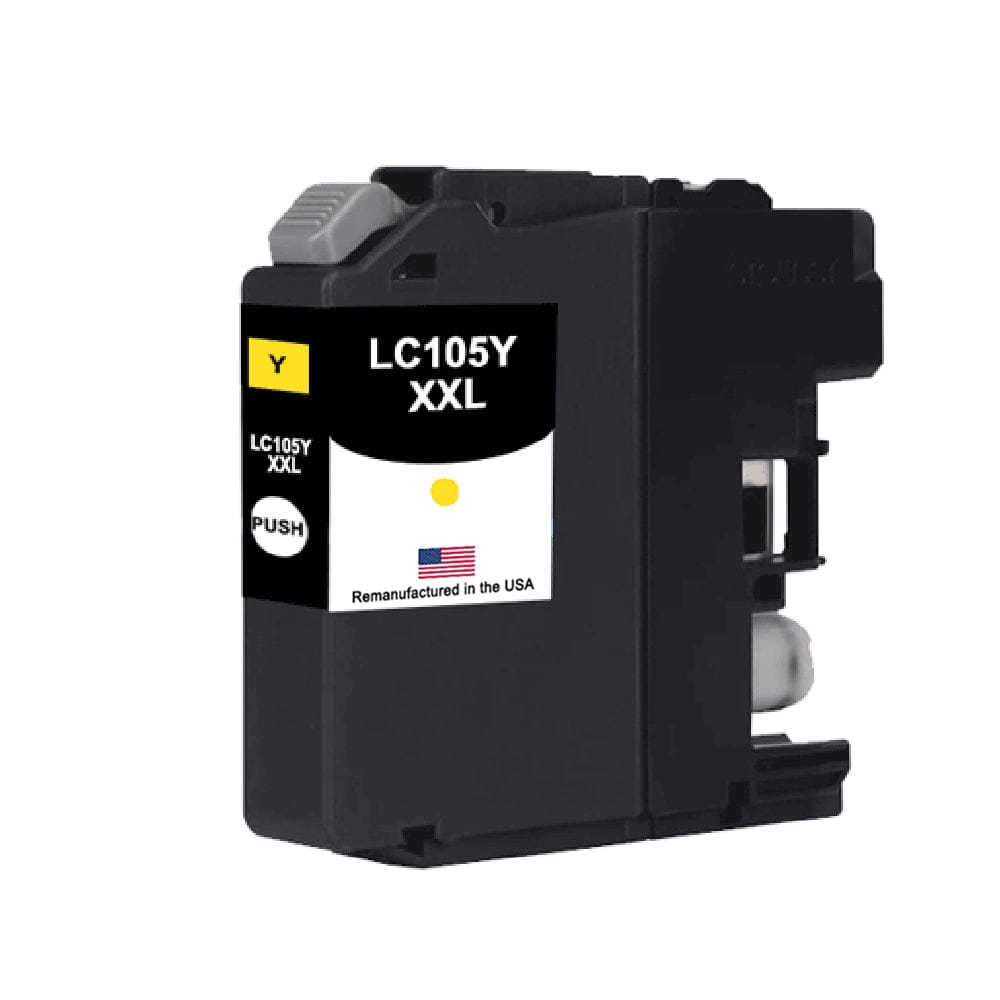U.S. Remanufactured for Brother LC105XXLY Super High Yield Yellow Ink Cartridge - Allprintheads