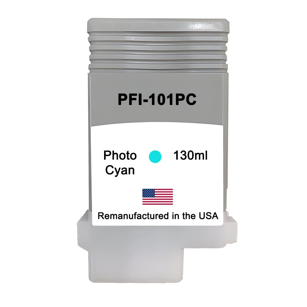 U.S. Remanufactured for Canon PFI-101PC 130ml Photo Cyan Ink Cartridge - Allprintheads