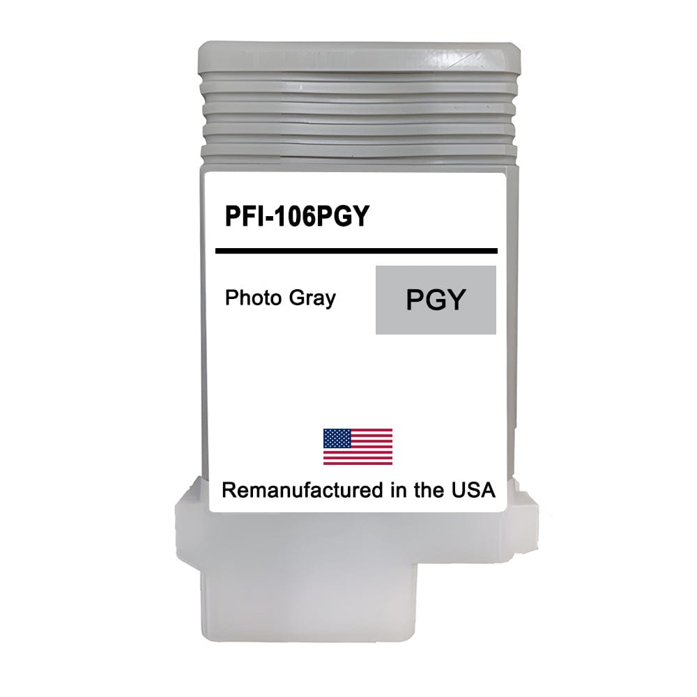 U.S. Remanufactured for Canon PFI-106PGY 130ml Photo Gray Ink Cartridge - Allprintheads