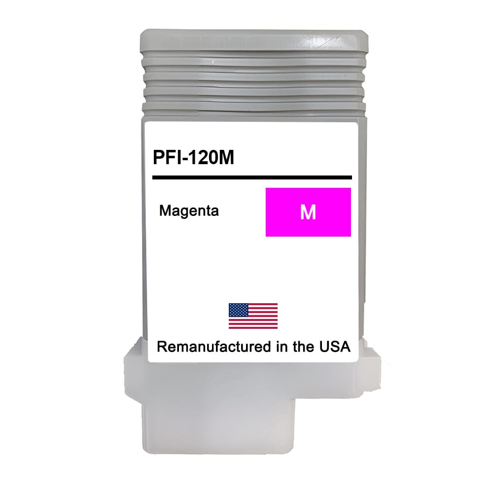 U.S. Remanufactured for Canon PFI-120M 130ml Magenta Ink Cartridge - Allprintheads