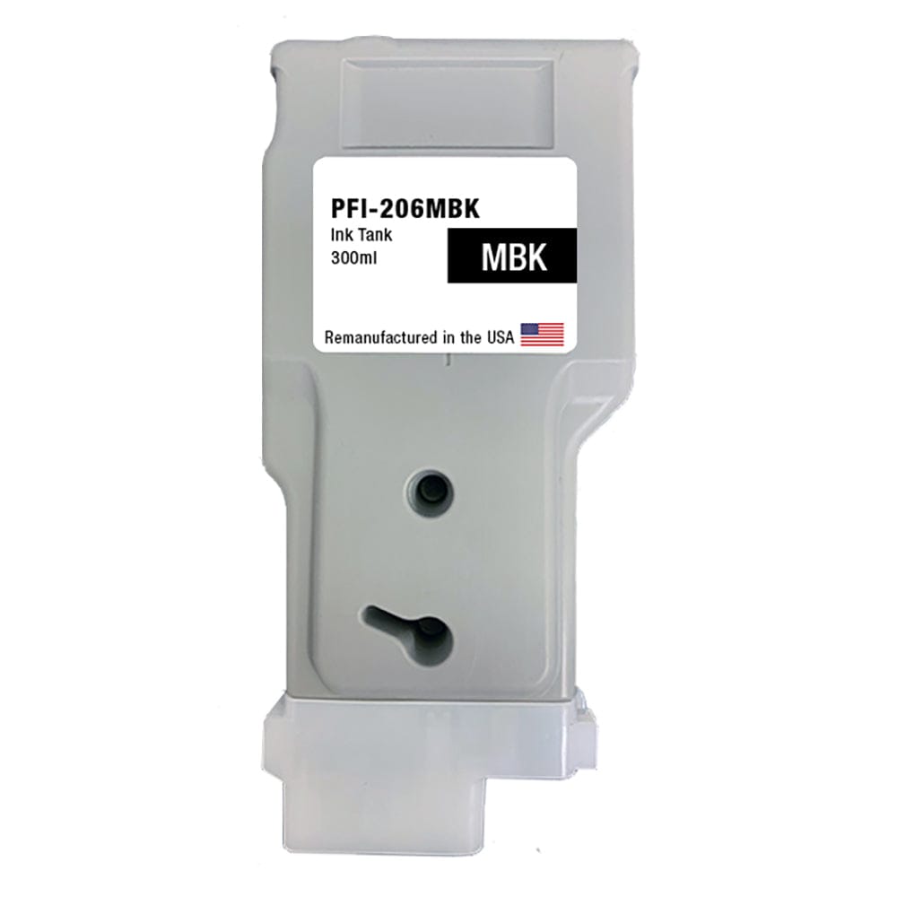 U.S. Remanufactured for Canon PFI-206MBK 300ml Matte Black Ink Cartridge - Allprintheads