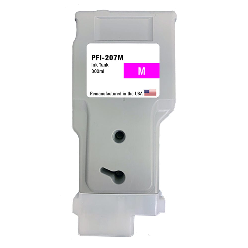 U.S. Remanufactured for Canon PFI-207M 300ml Magenta Ink Cartridge - Allprintheads