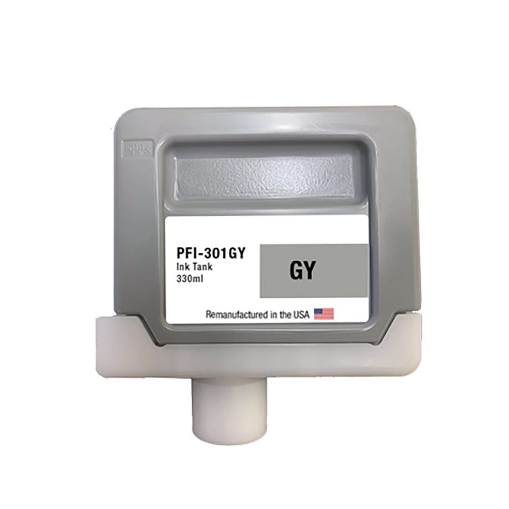 U.S. Remanufactured for Canon PFI-301GY 330ml Gray Ink Cartridge - Allprintheads