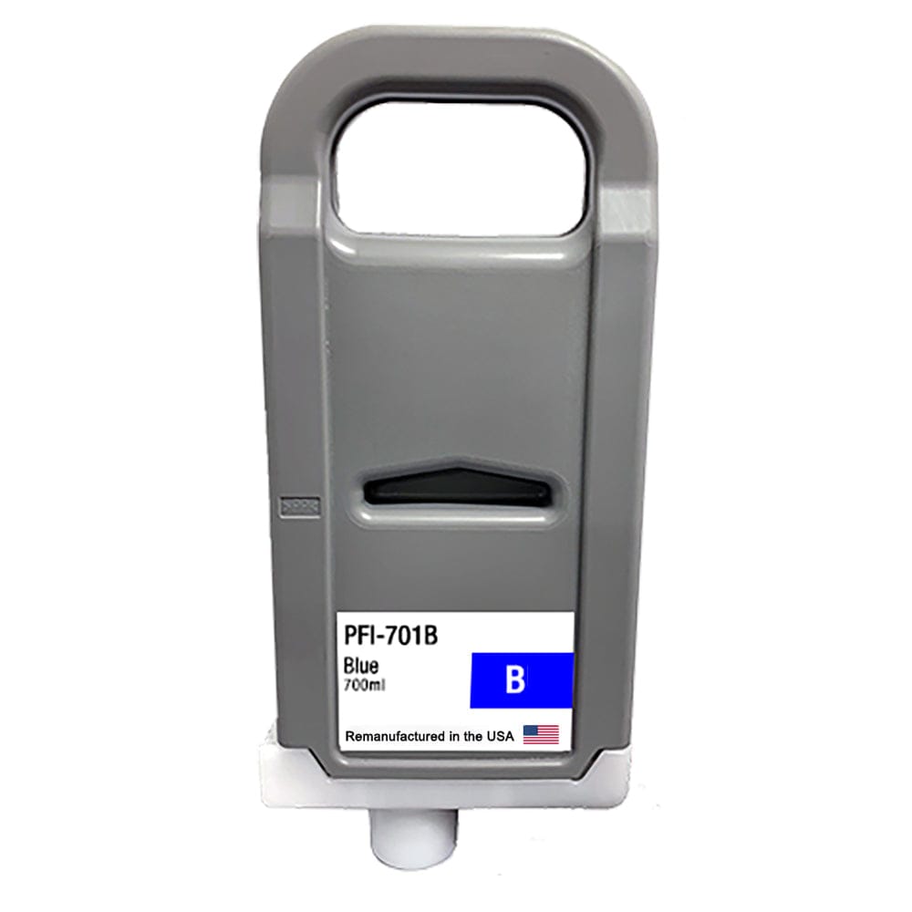 U.S. Remanufactured for Canon PFI-701B 700ml Blue  Ink Cartridge - Allprintheads