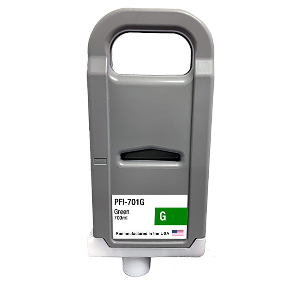 U.S. Remanufactured for Canon PFI-701G 700ml Green Ink Cartridge - Allprintheads