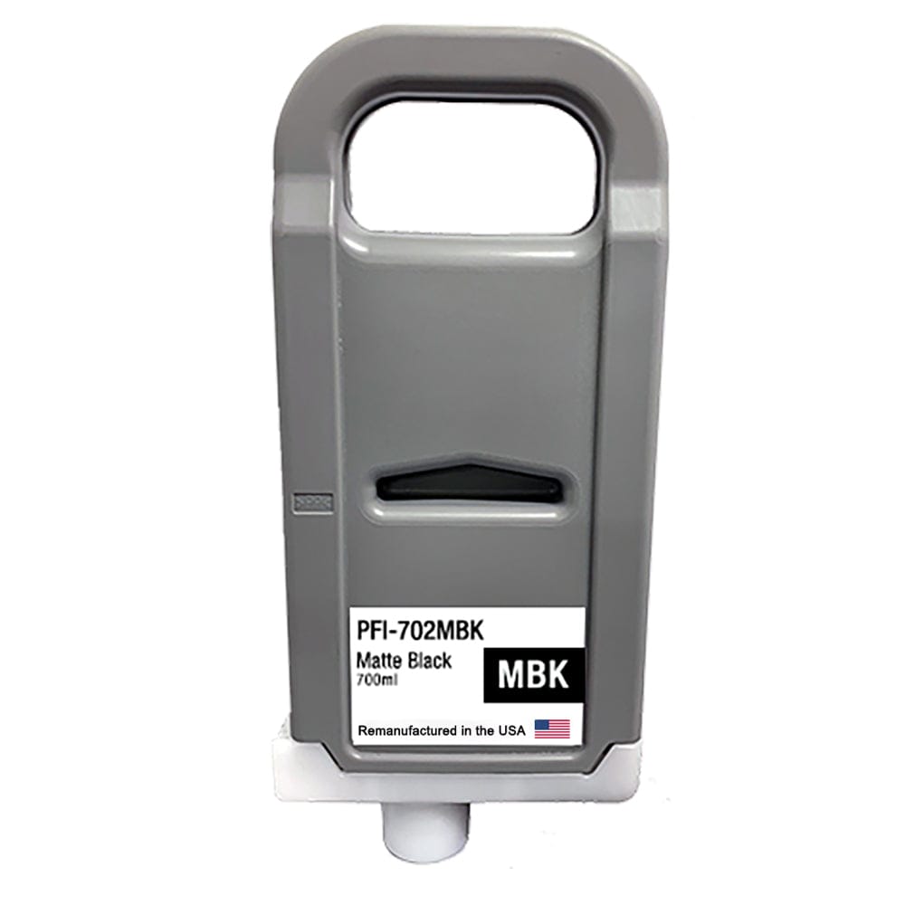 U.S. Remanufactured for Canon PFI-702MBK 700ml Matte Black Ink Cartridge - Allprintheads