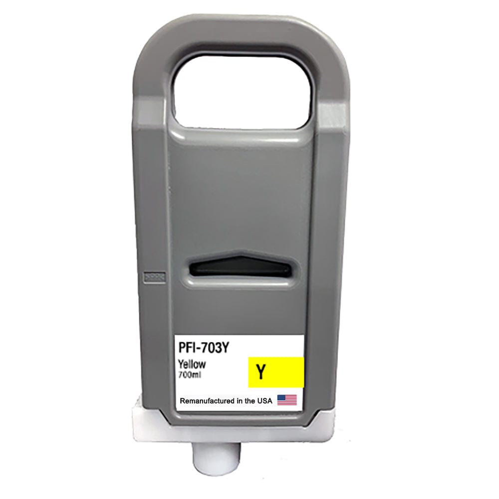 U.S. Remanufactured for Canon PFI-703Y 700ml Yellow Ink Cartridge - Allprintheads