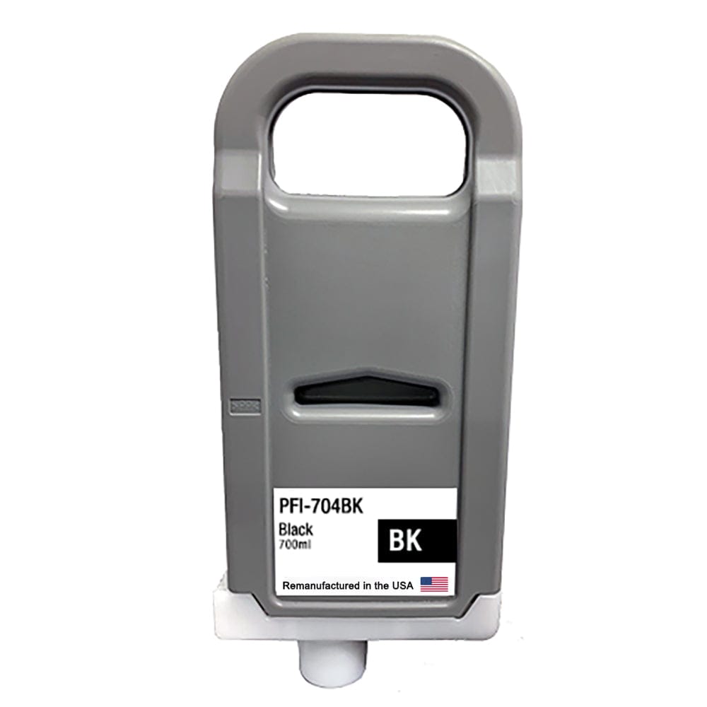 U.S. Remanufactured for Canon PFI-704BK 700ml Black Ink Cartridge - Allprintheads
