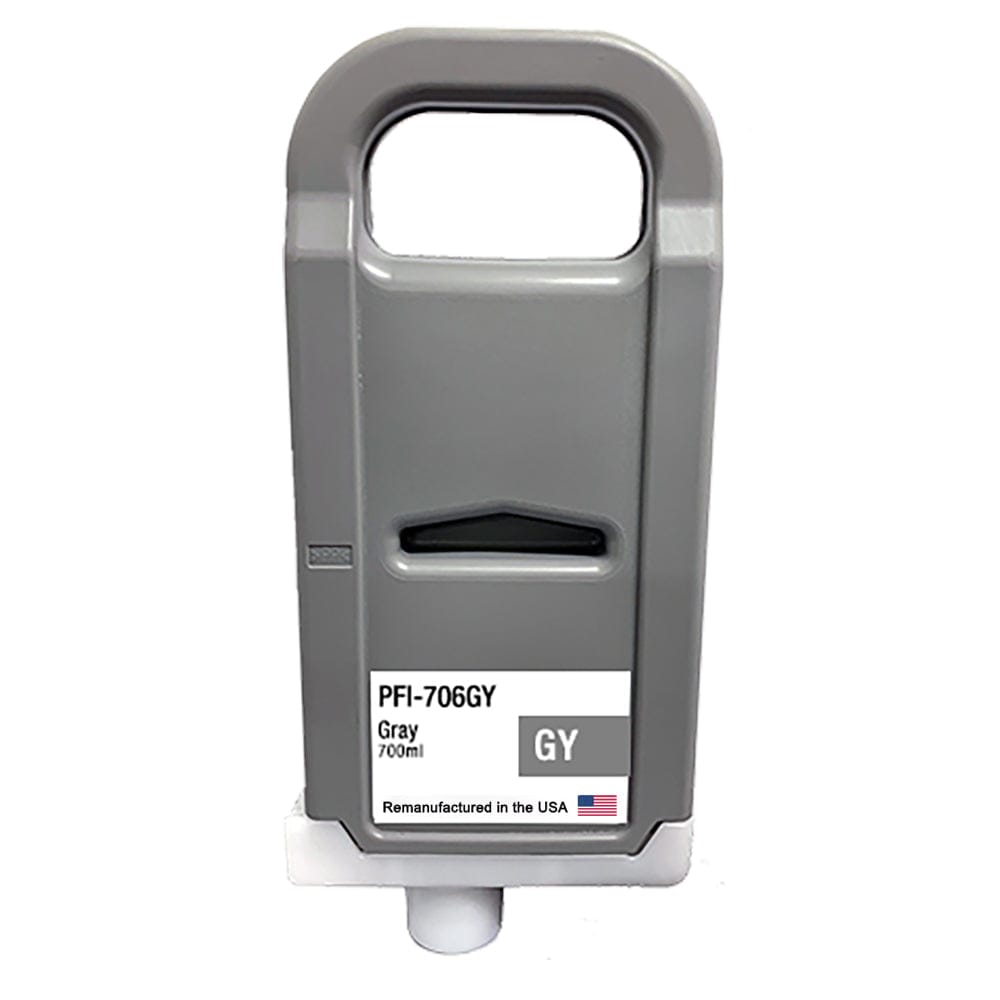 U.S. Remanufactured for Canon PFI-706GY 700ml Gray Ink Cartridge - Allprintheads
