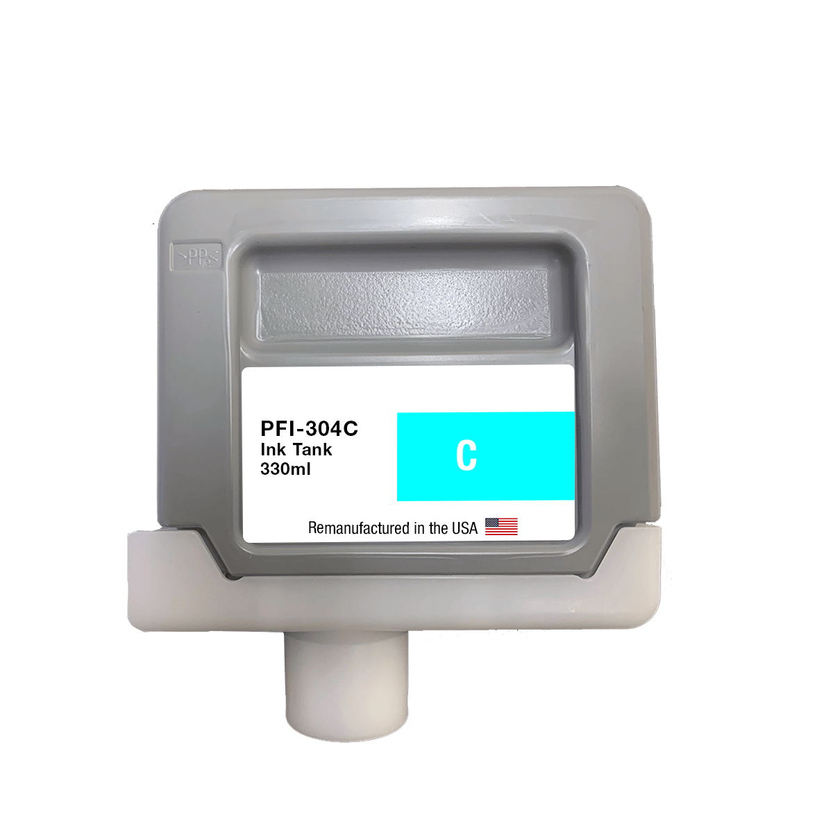 U.S. Remanufactured for Canon PFI-304C 330ml Cyan Ink Cartridge - Allprintheads