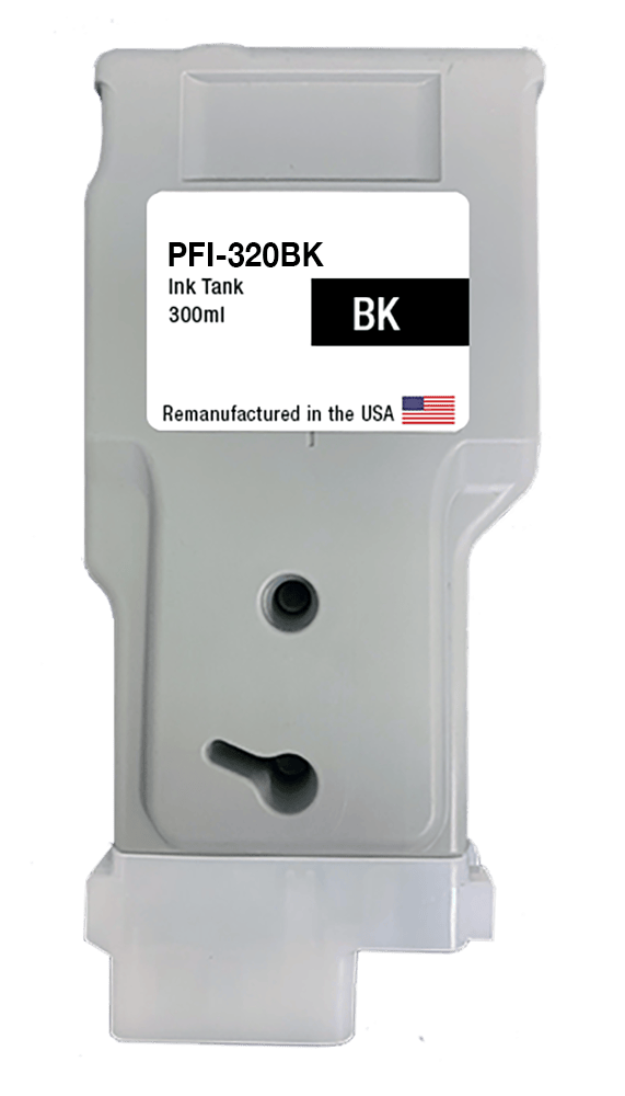 U.S. Remanufactured for Canon PFI-320BK 300ml Black Ink Cartridge - Allprintheads
