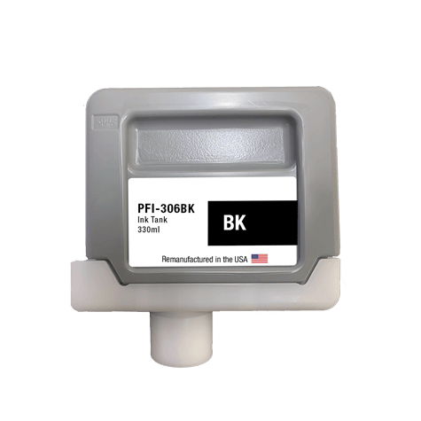 U.S. Remanufactured for Canon PFI-306BK 330ml Black Ink Cartridge - Allprintheads