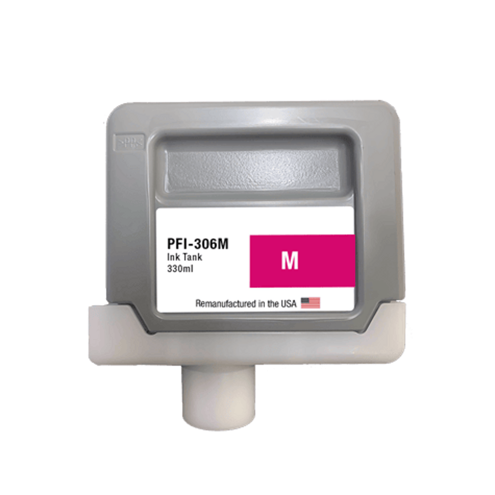U.S. Remanufactured for Canon PFI-306M 330ml Magenta Ink Cartridge - 21163C - Allprintheads