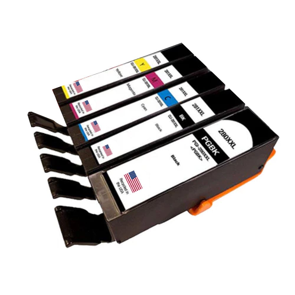 U.S. Remanufactured for Canon PGI-280XXL Black and CLI-281XXL 4 Color Combo 5-Pack - Allprintheads