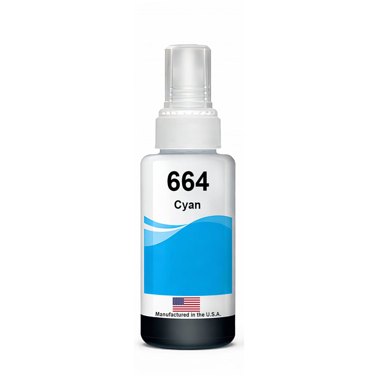 Replacement Ink Bottle for Epson 664 Cyan T664220-S - Allprintheads