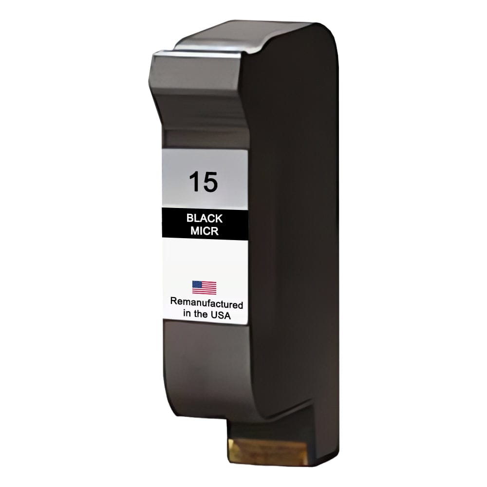 U.S. Remanufactured for HP 15 (C6615AN) Black MICR Ink Cartridge - Allprintheads