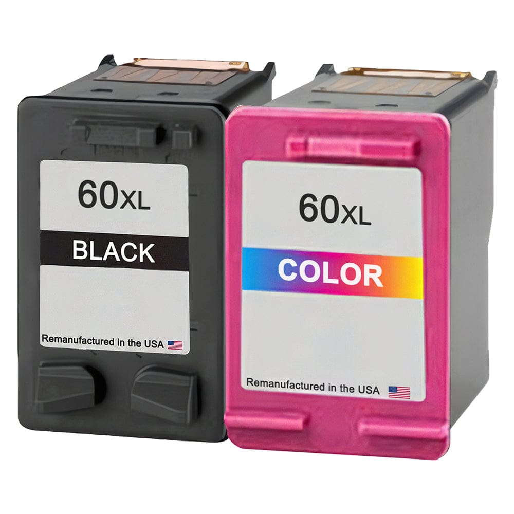 U.S. Remanufactured for HP 60XL Black and Color Ink Cartridge Combo Pack - Allprintheads