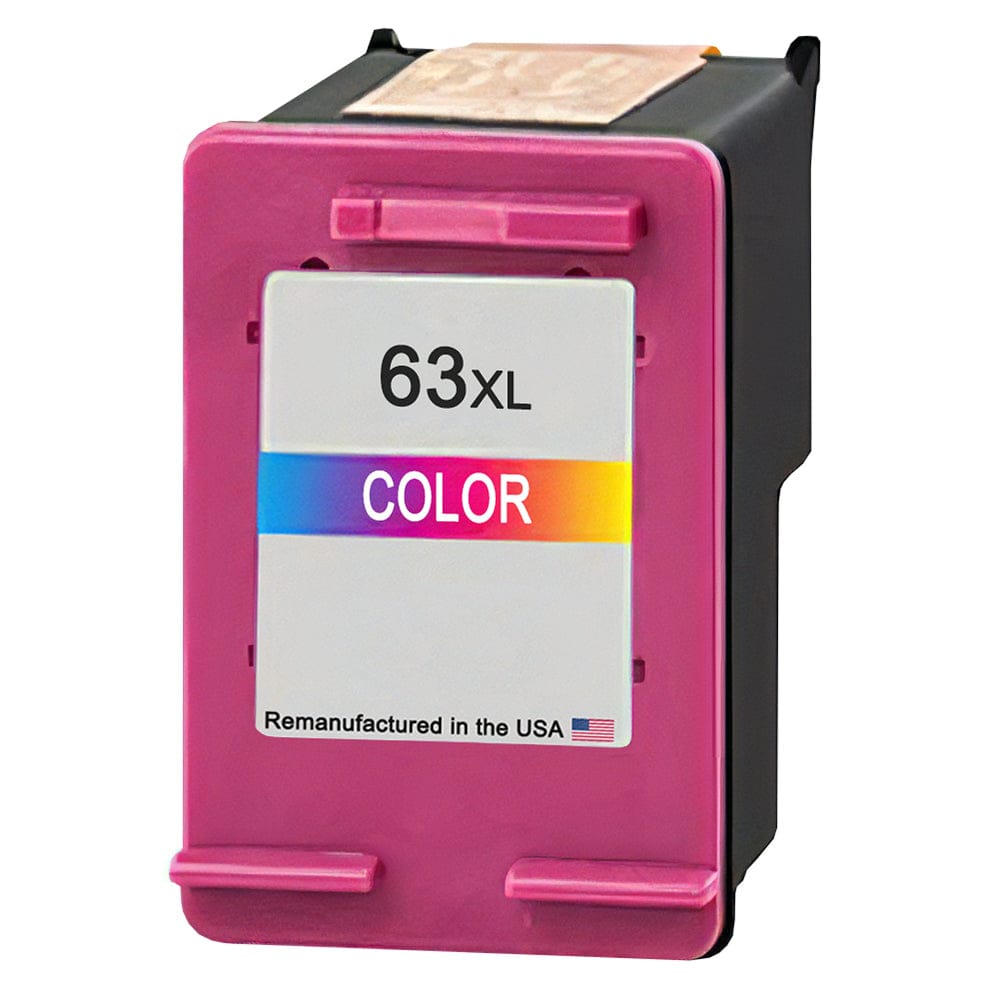 U.S. Remanufactured for HP 63XL (F6U63AN) Tri-Color Ink Cartridges - Allprintheads