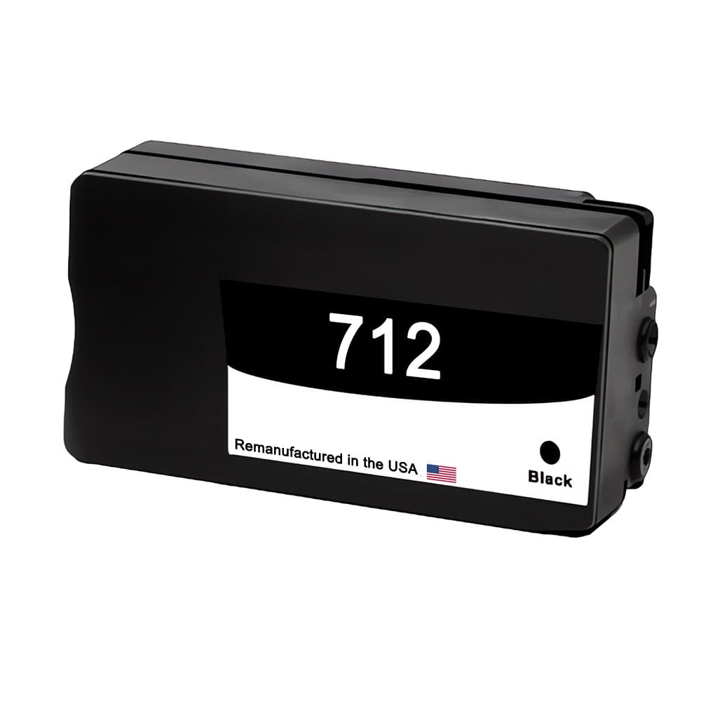 U.S. Remanufactured for HP 712 Black (3ED71A) Ink Cartridge New Chip - Allprintheads