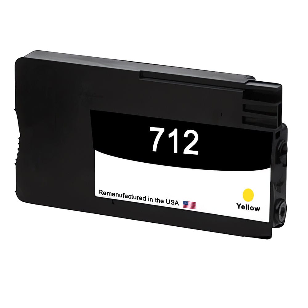 U.S. Remanufactured for HP 712 Yellow (3ED69A) 29-ml Ink Cartridge New Chip - Allprintheads