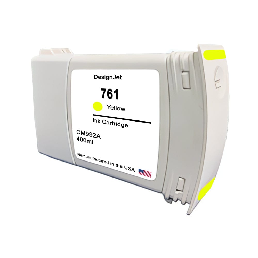 U.S. Remanufactured for HP 761 400ml (CM992A) Yellow Ink Cartridge - Allprintheads