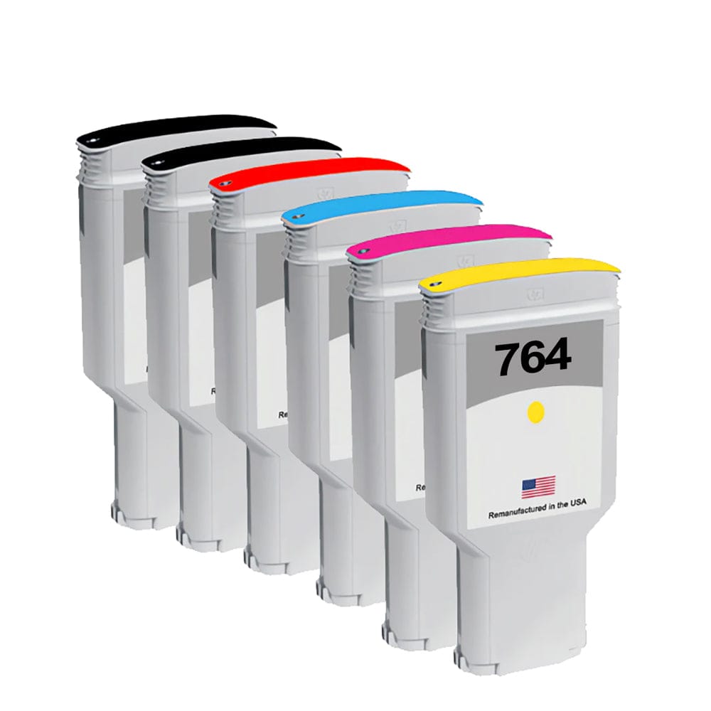U.S. Remanufactured for HP 764 300ml 6 Color Combo Pack - Allprintheads