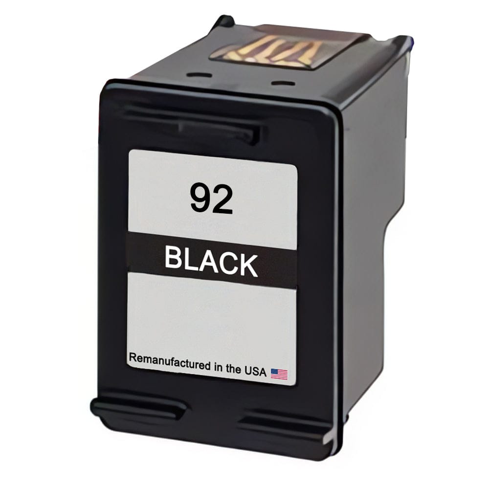 U.S. Remanufactured for HP 92 (C9362WN) Black Ink Cartridge - Allprintheads