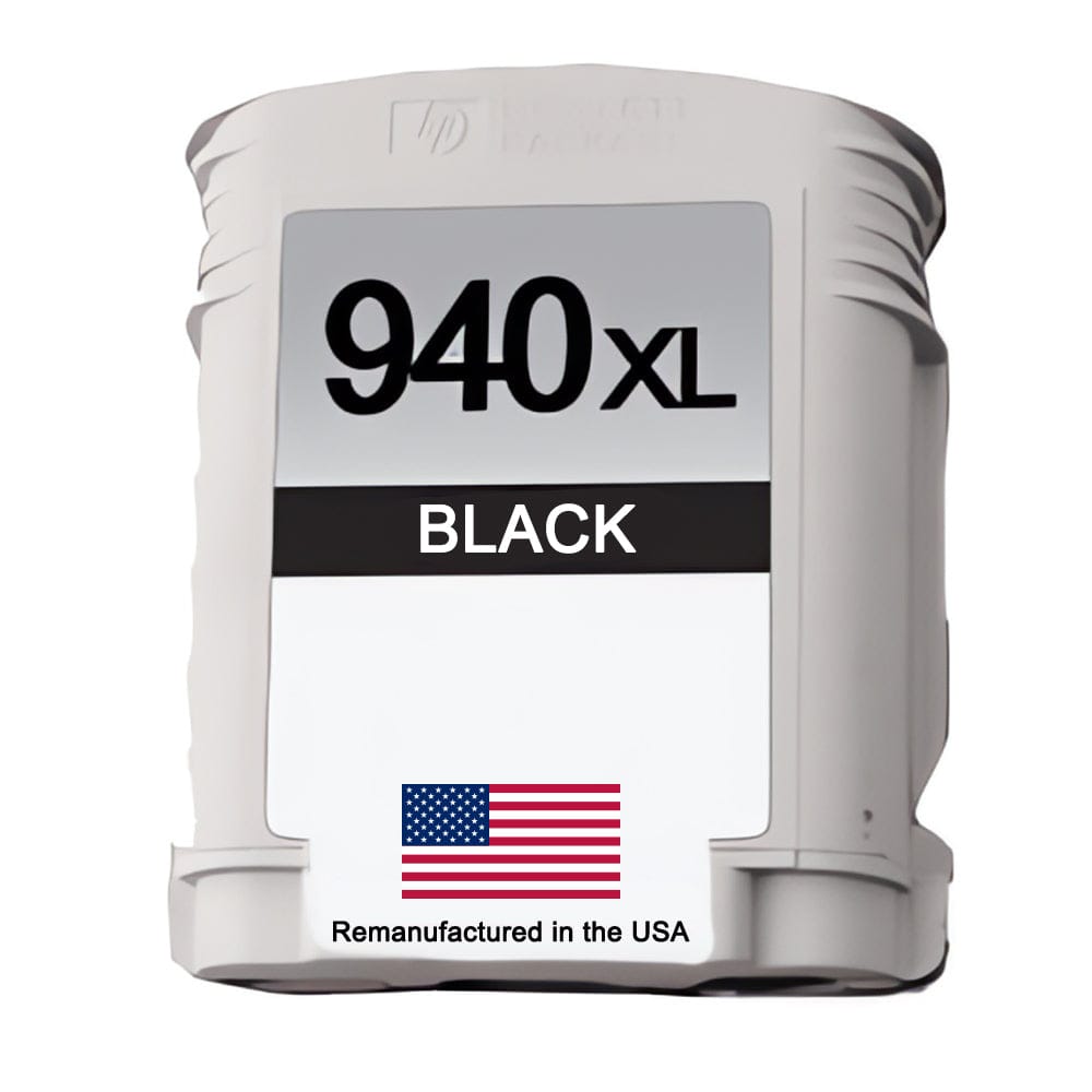 U.S. Remanufactured for HP 940XL (C4906AN) Black Ink Cartridge - Allprintheads