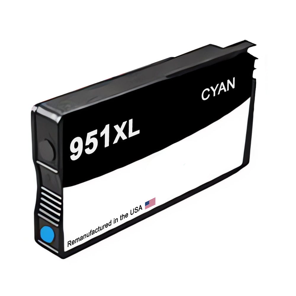 U.S. Remanufactured for HP 951XL (CN046AN) Cyan Ink Cartridge OEM Chip - Allprintheads