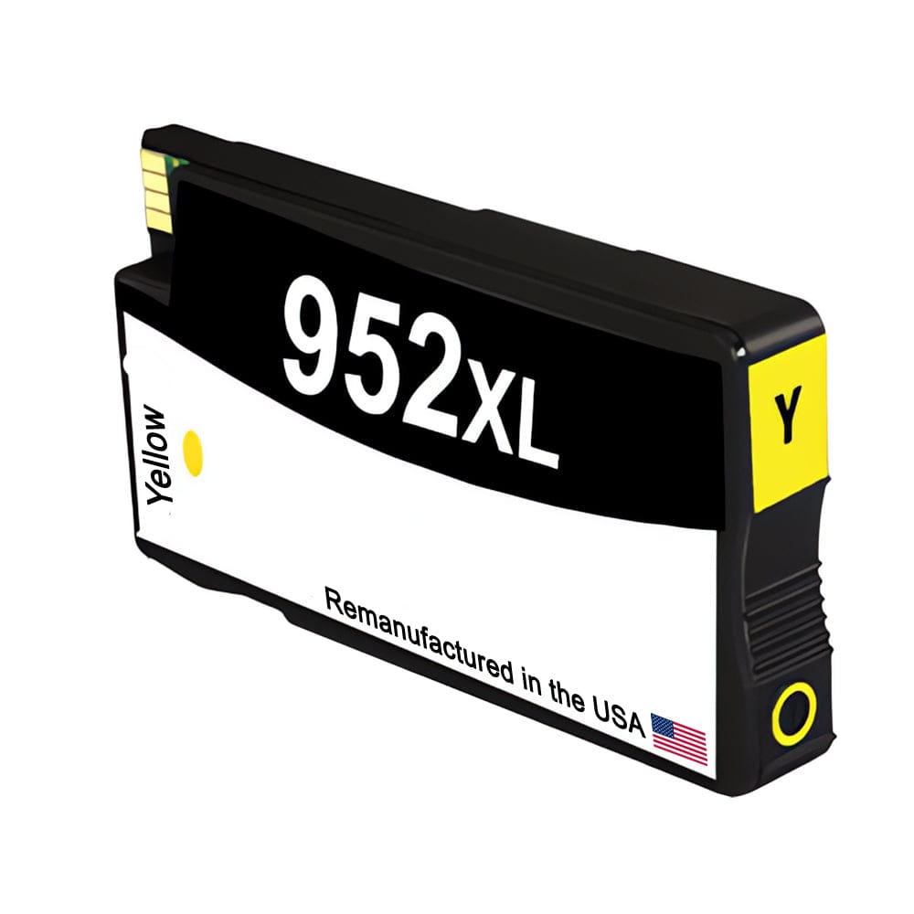 U.S. Remanufactured for HP 952XL (L0S67AN) Yellow Ink Cartridge New Chip - Allprintheads