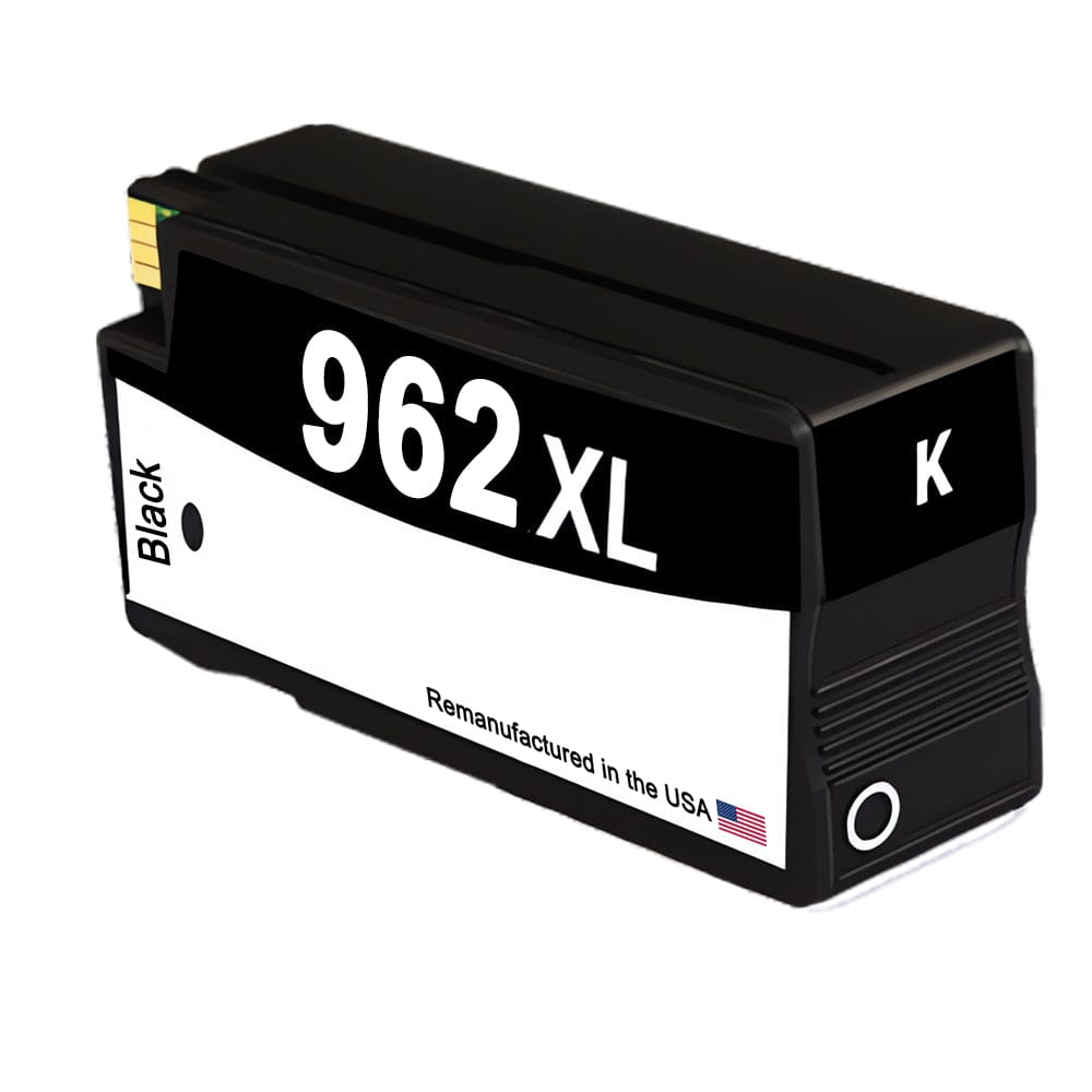 U.S. Remanufactured for HP 962XL (3JA03AN) Black Ink Cartridge OEM Chip - Allprintheads