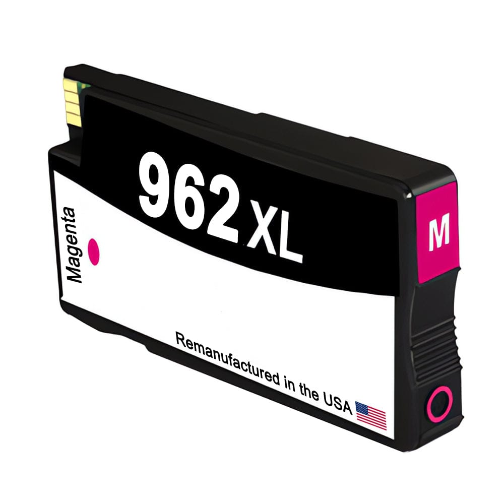 U.S. Remanufactured for HP 962XL (3JA01AN) Magenta Ink Cartridge OEM Chip - Allprintheads