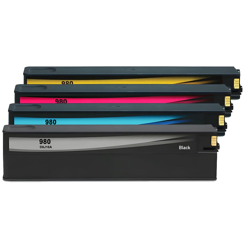 U.S. Remanufactured for HP 980 Black and 3 Color Ink Cartridge Combo Pack New Chip - Allprintheads